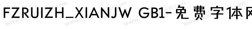 FZRUIZH_XIANJW GB1字体转换